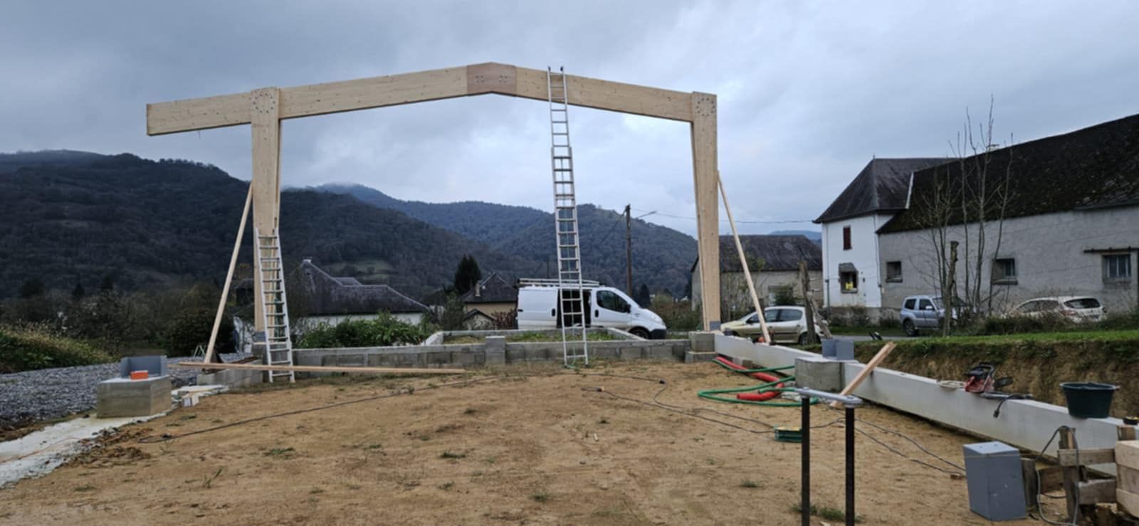 Charpente bâtiment agricole Barcus