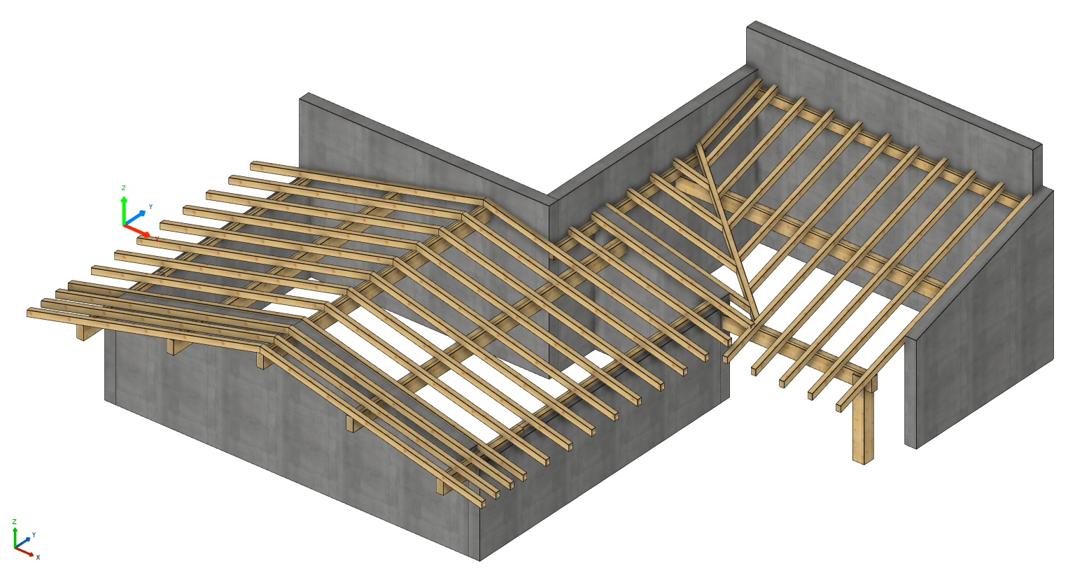 Extension charpente bois dans les pyrenées atlantiques.  département 64