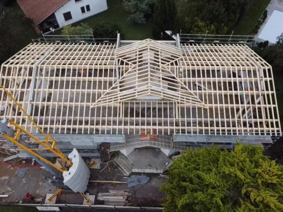 Charpente vue de dessus Bidart maison individuelle