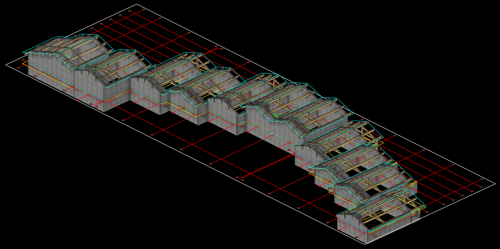 realisation de plans dans le 64 . Etude de structure. Plans d'arases, plans de charpente. Etude assemblages bois.