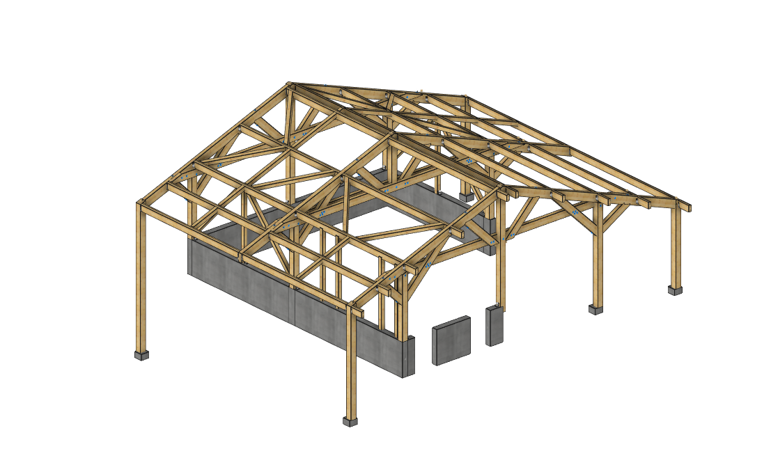 Plan charpente bâtiment agricole dans les Pyrénées-Atlantiques (64)